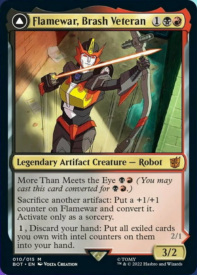 Image of Flamewar, Brash Veteran // Flamewar, Streetwise Operative [Transformers]