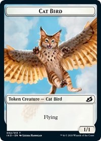 Image of Cat Bird // Human Soldier (004) Double-Sided Token [Ikoria: Lair of Behemoths Tokens]
