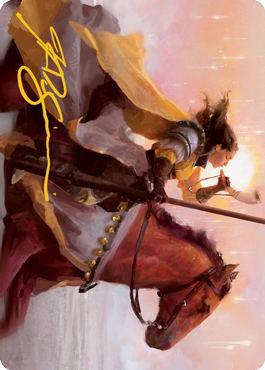 Image of Sunrise Cavalier Art Card (Gold-Stamped Signature) [Innistrad: Midnight Hunt Art Series]