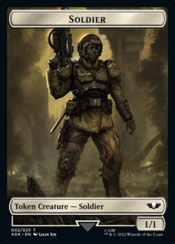 Image of Soldier (002) // Space Marine Devastator Double-Sided Token [Warhammer 40,000 Tokens]