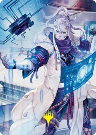 Image of Tameshi, Reality Architect 2 Art Card (Gold-Stamped Signature) [Kamigawa: Neon Dynasty Art Series]