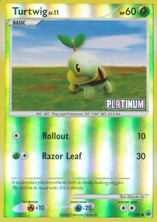 Image of Turtwig (77/100) [Burger King Promos: 2009 Collection]