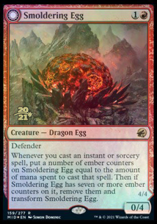 Image of Smoldering Egg // Ashmouth Dragon [Innistrad: Midnight Hunt Prerelease Promos]