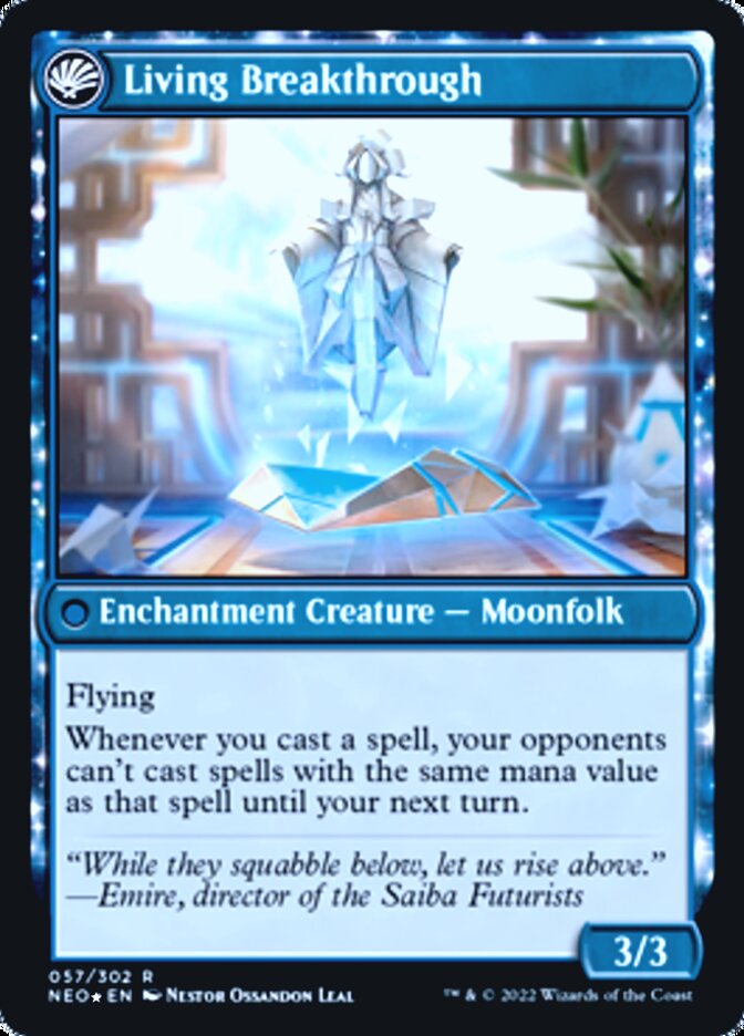 Image of Inventive Iteration // Living Breakthrough [Kamigawa: Neon Dynasty Prerelease Promos]