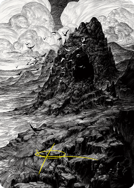 Image of Mountain Art Card (Gold-Stamped Signature) [Innistrad: Crimson Vow Art Series]