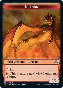 Image of Dragon // Elf Warrior Double-Sided Token [Game Night: Free-for-All Tokens]