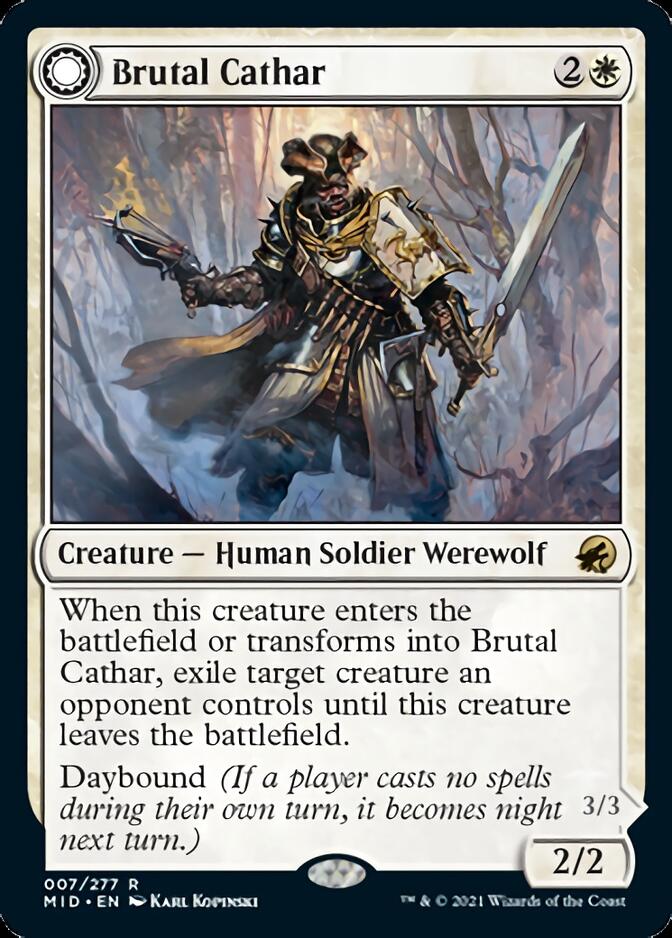 Image of Brutal Cathar // Moonrage Brute [Innistrad: Midnight Hunt]
