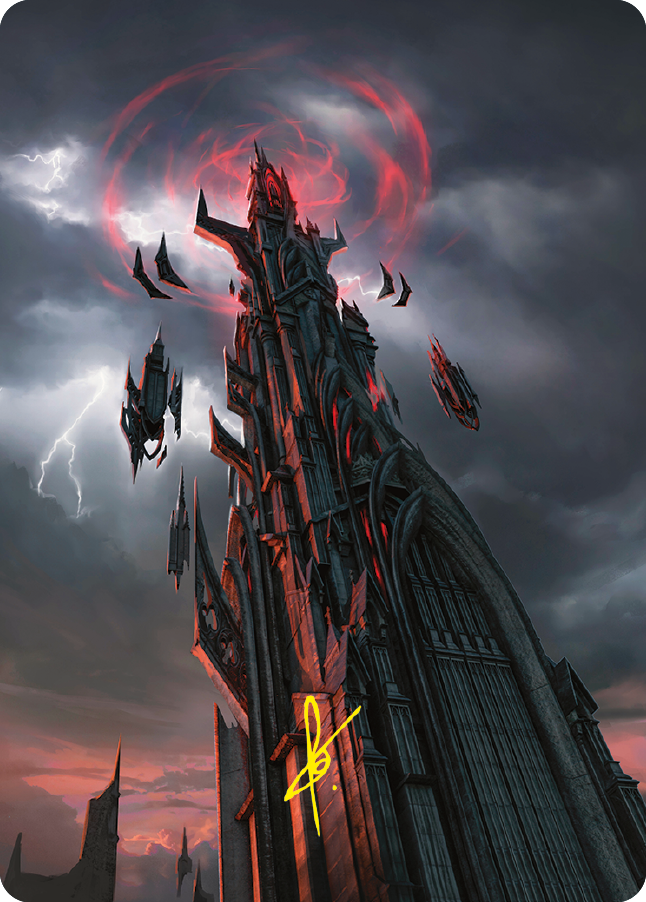 Image of Barad-dur Art Card (Gold-Stamped Signature) [The Lord of the Rings: Tales of Middle-earth Art Series]