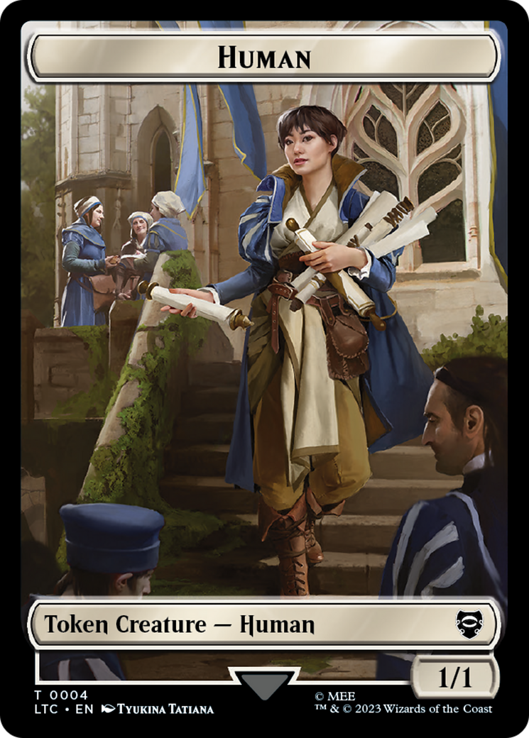 Image of Human // Treasure Double-Sided Token [The Lord of the Rings: Tales of Middle-Earth Commander Tokens]