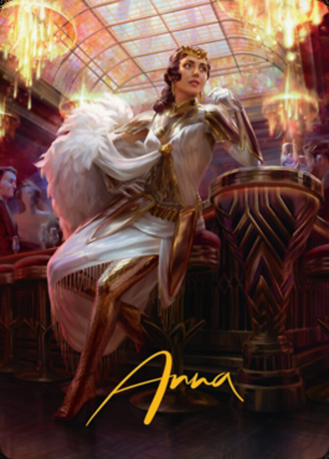 Image of Elspeth Resplendent 1 Art Card (Gold-Stamped Signature) [Streets of New Capenna Art Series]
