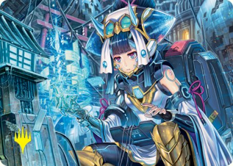 Image of Covert Technician Art Card (Gold-Stamped Signature) [Kamigawa: Neon Dynasty Art Series]