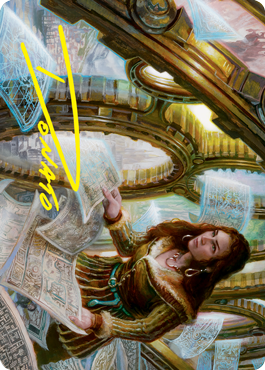 Image of Cartographer's Survey Art Card (Gold-Stamped Signature) [Innistrad: Crimson Vow Art Series]