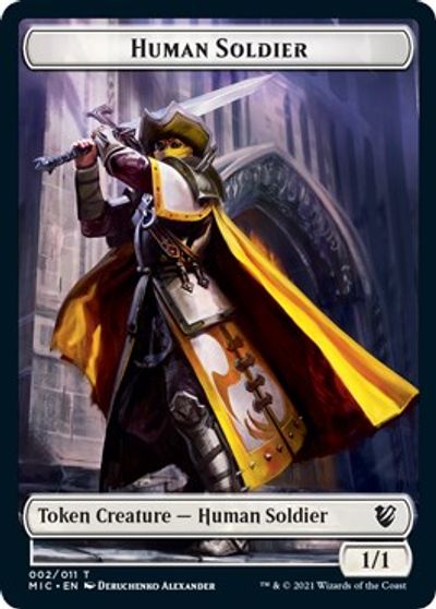 Image of Eldrazi Spawn // Human Soldier Double-Sided Token [Innistrad: Midnight Hunt Commander Tokens]