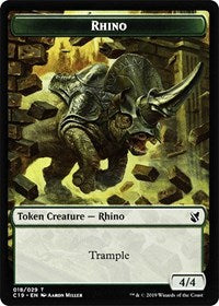 Image of Rhino // Egg Double-Sided Token [Commander 2019 Tokens]