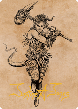 Image of Karlach, Fury of Avernus Art Card (54) (Gold-Stamped Signature) [Commander Legends: Battle for Baldur's Gate Art Series]