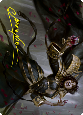 Image of Bloodcrazed Socialite Art Card (Gold-Stamped Signature) [Innistrad: Crimson Vow Art Series]