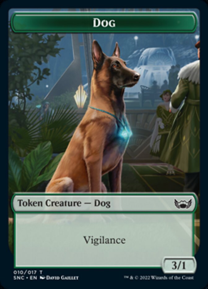 Image of Treasure (017) // Dog Double-Sided Token [Streets of New Capenna Tokens]