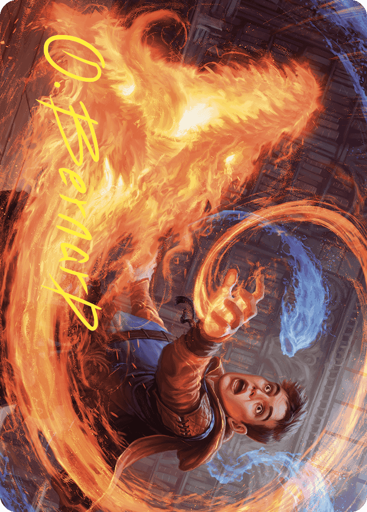 Image of Frantic Firebolt Art Card (Gold-Stamped Signature) [Wilds of Eldraine Art Series]