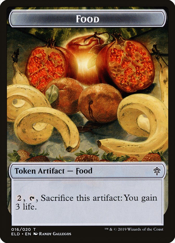 Image of Human // Food (16) Double-Sided Token [Throne of Eldraine Tokens]
