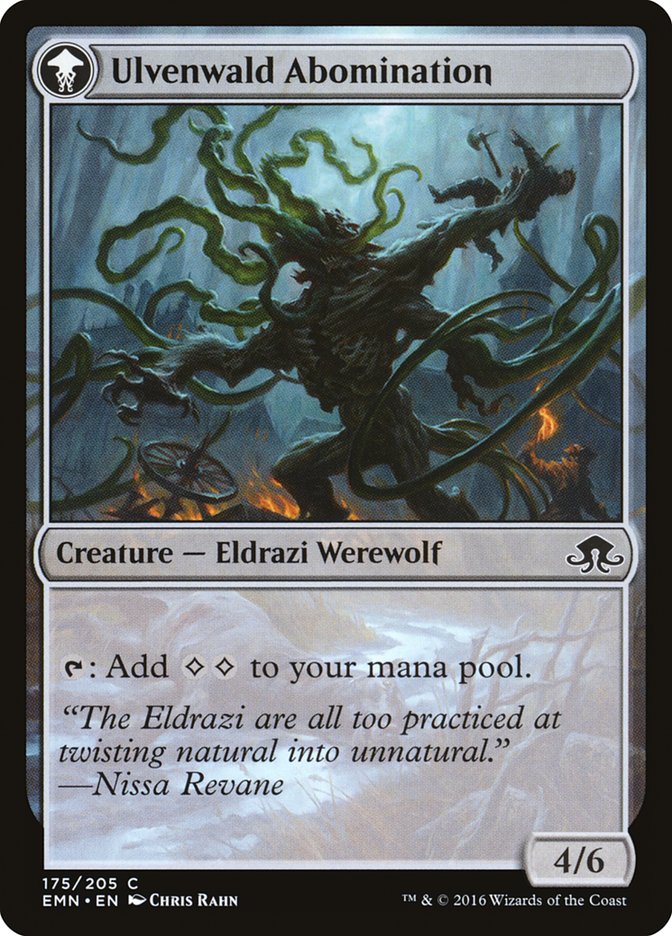 Image of Ulvenwald Captive // Ulvenwald Abomination [Eldritch Moon]