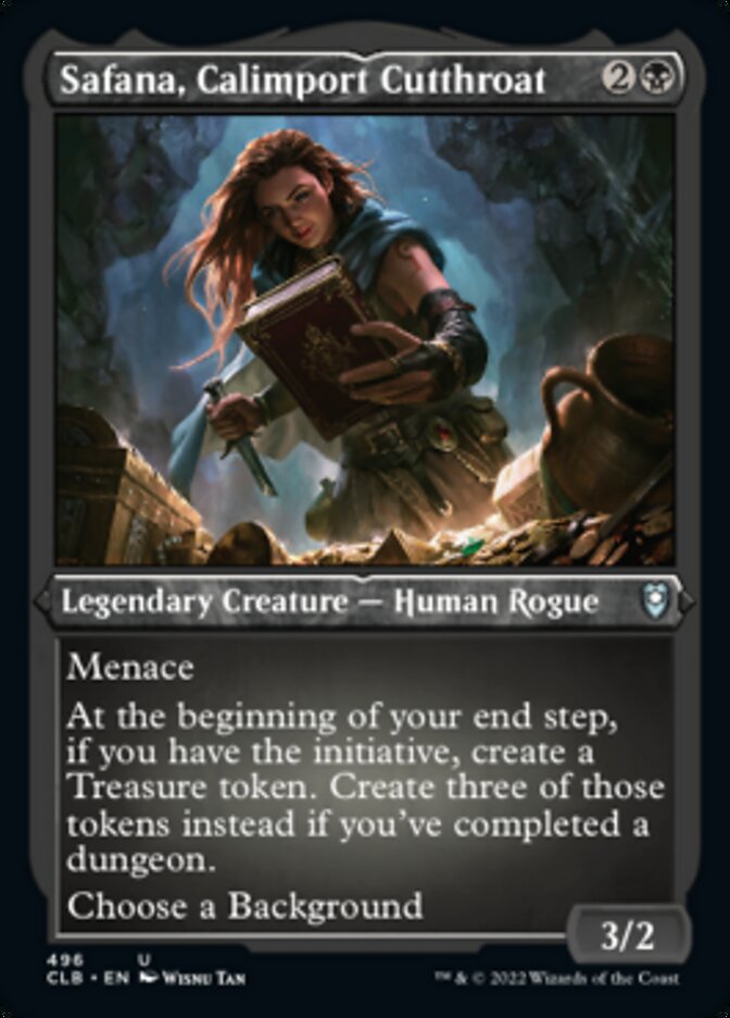Image of Safana, Calimport Cutthroat (Foil Etched) [Commander Legends: Battle for Baldur's Gate]