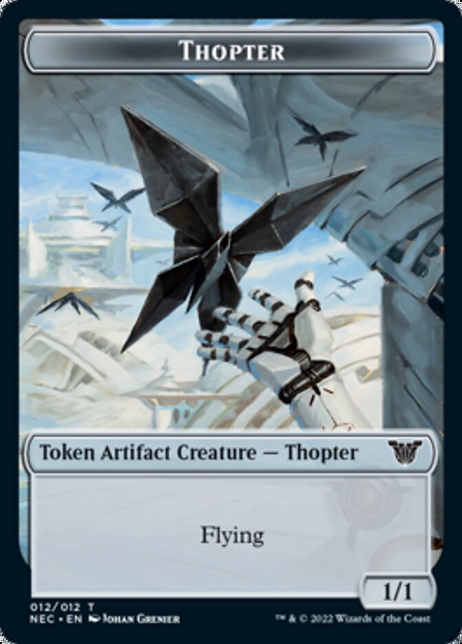 Image of Thopter // Spirit (002) Double-Sided Token [Kamigawa: Neon Dynasty Commander Tokens]