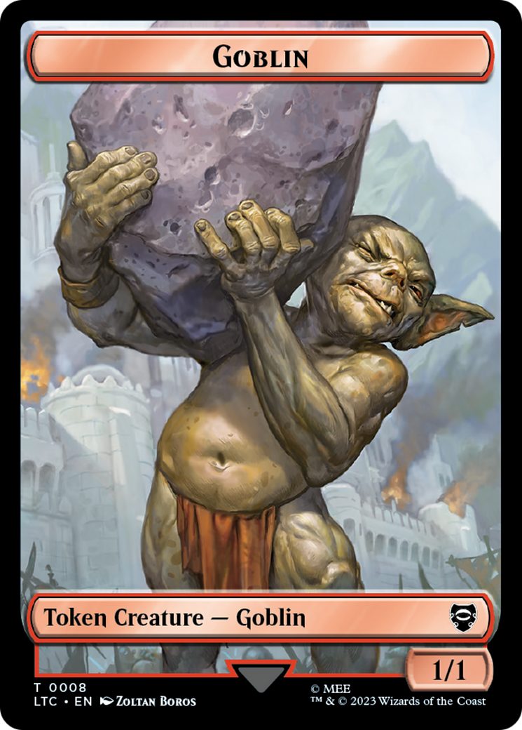 Image of Goblin // Wraith Double-Sided Token [The Lord of the Rings: Tales of Middle-Earth Commander Tokens]