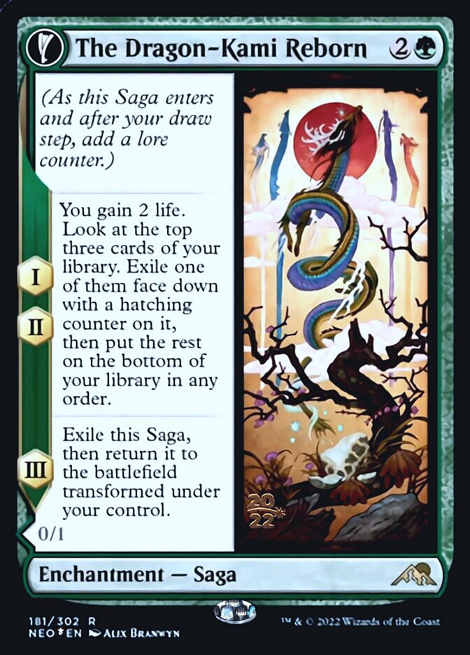 Image of The Dragon-Kami Reborn // Dragon-Kami's Egg [Kamigawa: Neon Dynasty Prerelease Promos]
