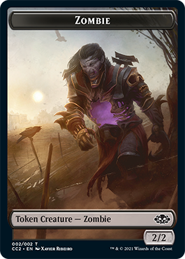 Image of Snake // Zombie Double-Sided Token [Commander Collection: Black Tokens]