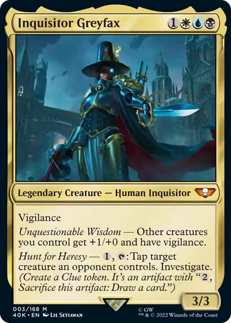 Image of Inquisitor Greyfax (Display Commander) (Etched Foil) [Warhammer 40,000]
