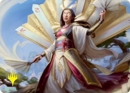 Image of Imperial Subduer Art Card (Gold-Stamped Signature) [Kamigawa: Neon Dynasty Art Series]