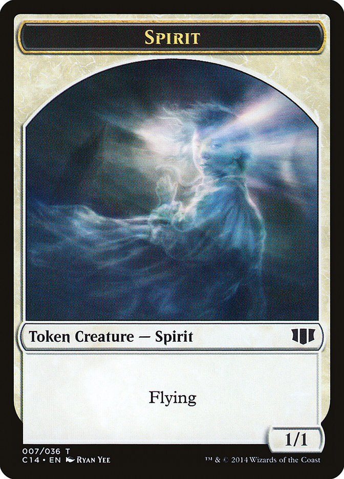 Image of Soldier // Spirit Double-Sided Token [Commander 2014 Tokens]