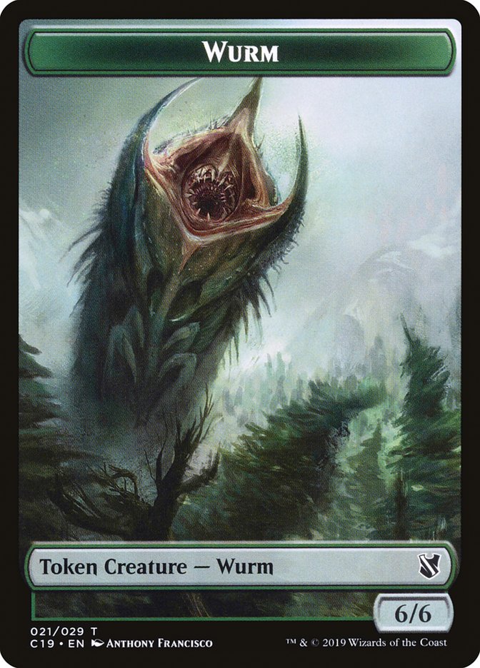Image of Beast (014) // Wurm Double-Sided Token [Commander 2019 Tokens]