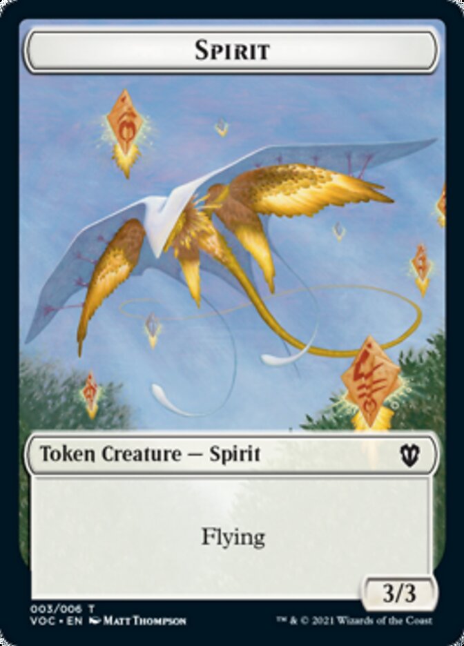 Image of Spirit (003) // Thopter Double-Sided Token [Innistrad: Crimson Vow Commander Tokens]