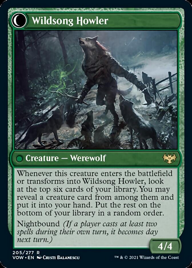 Image of Howlpack Piper // Wildsong Howler [Innistrad: Crimson Vow]