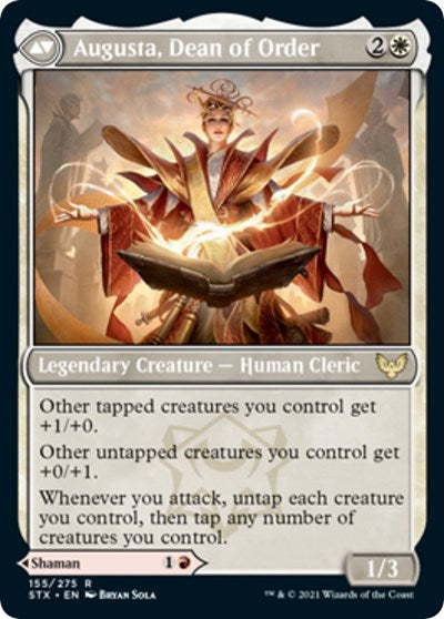 Image of Plargg, Dean of Chaos // Augusta, Dean of Order [Strixhaven: School of Mages Prerelease Promos]