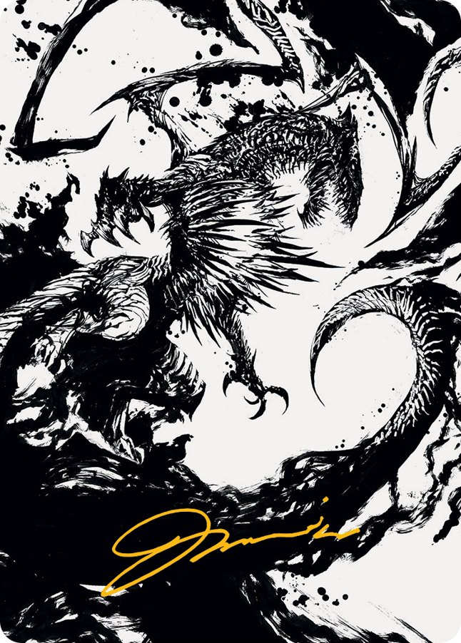 Image of Skithiryx, the Blight Dragon Art Card (Gold-Stamped Signature) [March of the Machine Art Series]