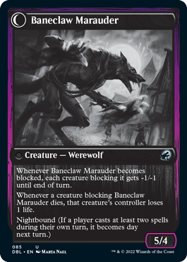 Image of Baneblade Scoundrel // Baneclaw Marauder [Innistrad: Double Feature]