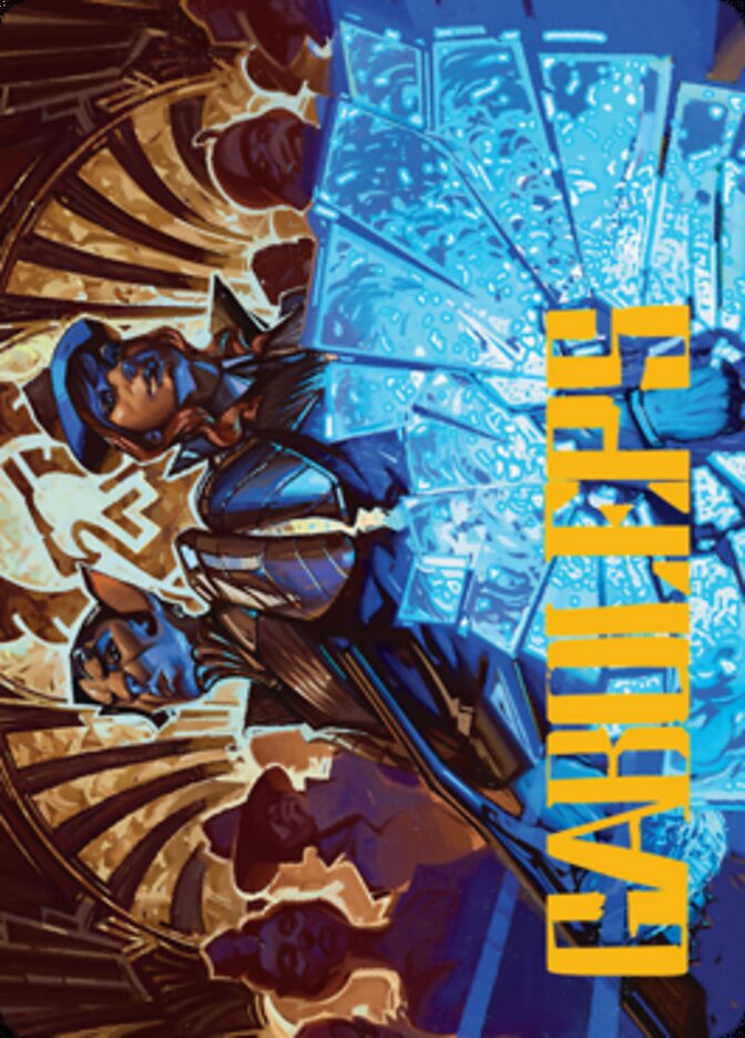 Image of Contractual Safeguard Art Card (Gold-Stamped Signature) [Streets of New Capenna Art Series]