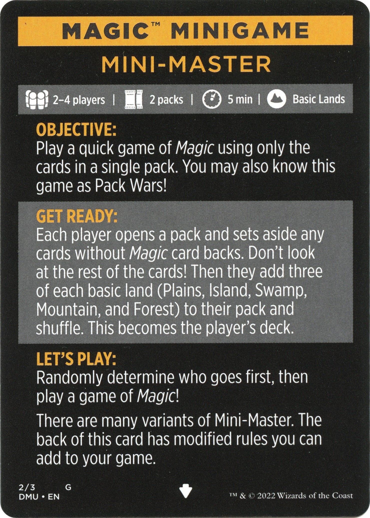 Image of Mini-Master (Magic Minigame) [Dominaria United Minigame]