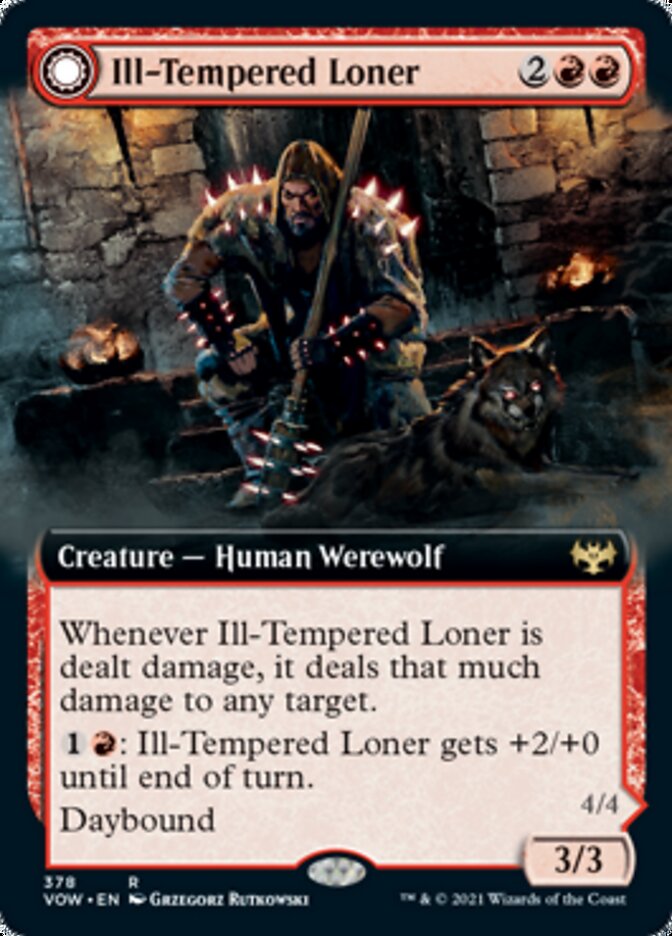 Image of Ill-Tempered Loner // Howlpack Avenger (Extended Art) [Innistrad: Crimson Vow]