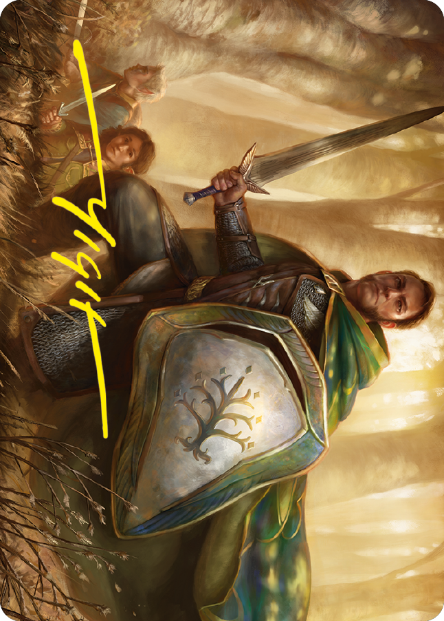 Image of Boromir, Warden of the Tower Art Card (Gold-Stamped Signature) [The Lord of the Rings: Tales of Middle-earth Art Series]