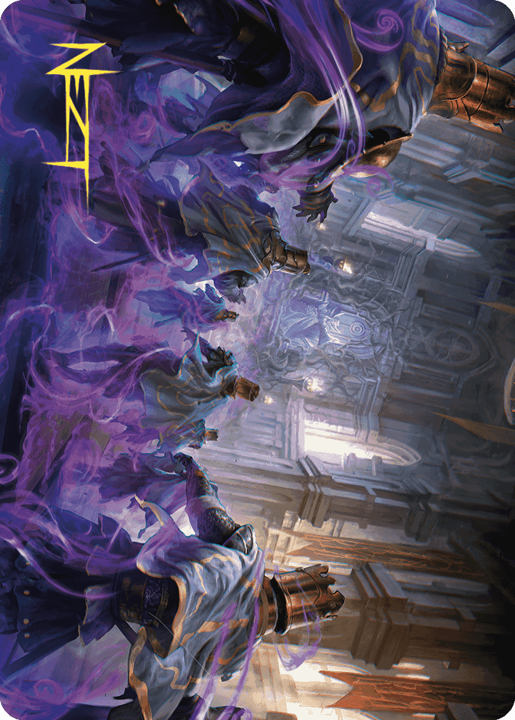 Image of Eerie Interference Art Card (Gold-Stamped Signature) [Wilds of Eldraine Art Series]