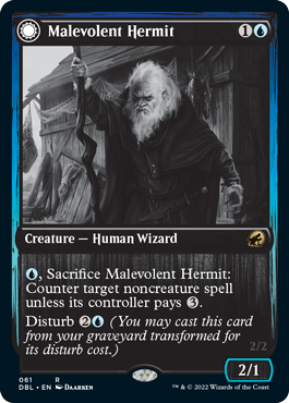Image of Malevolent Hermit // Benevolent Geist [Innistrad: Double Feature]