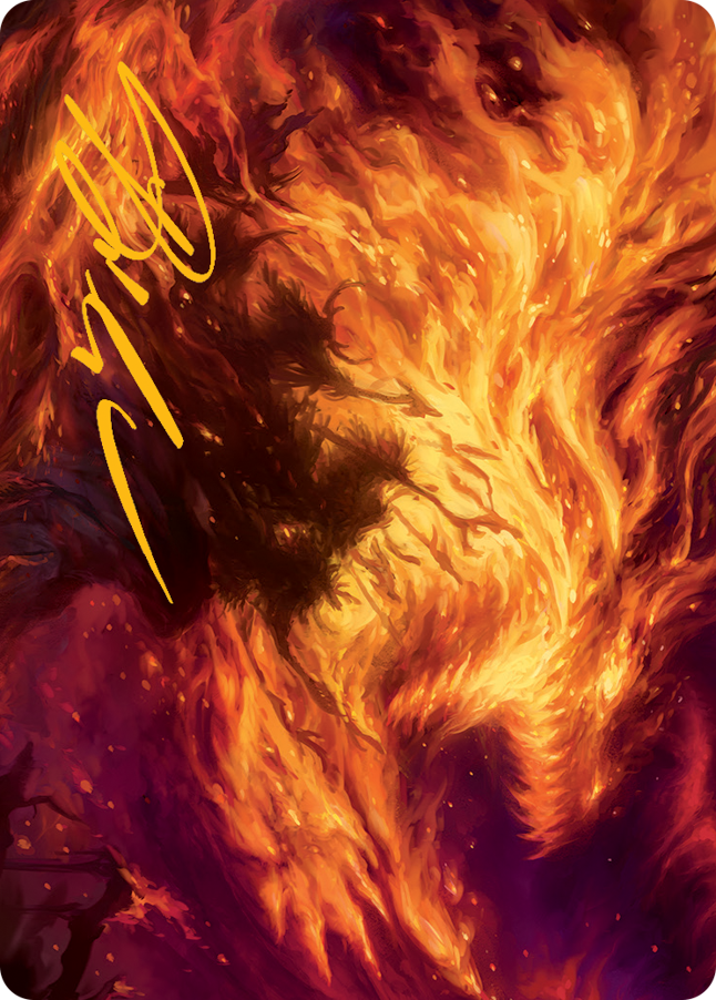Image of Stoke the Flames Art Card (Gold-Stamped Signature) [March of the Machine Art Series]