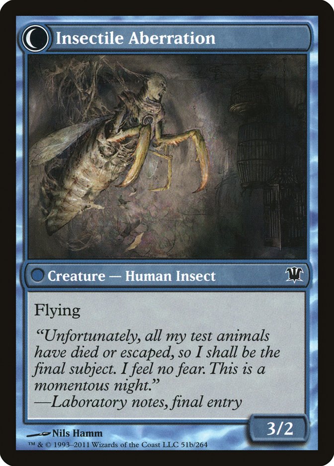Image of Delver of Secrets // Insectile Aberration [Innistrad]