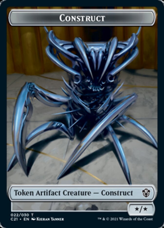 Image of Construct (022) // Treasure Double-Sided Token [Commander 2021 Tokens]