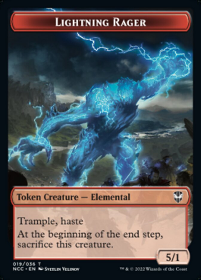Image of Lightning Rager // Rogue Double-Sided Token [Streets of New Capenna Commander Tokens]