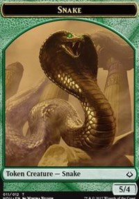Image of Snake // Zombie Double-Sided Token [Hour of Devastation Tokens]
