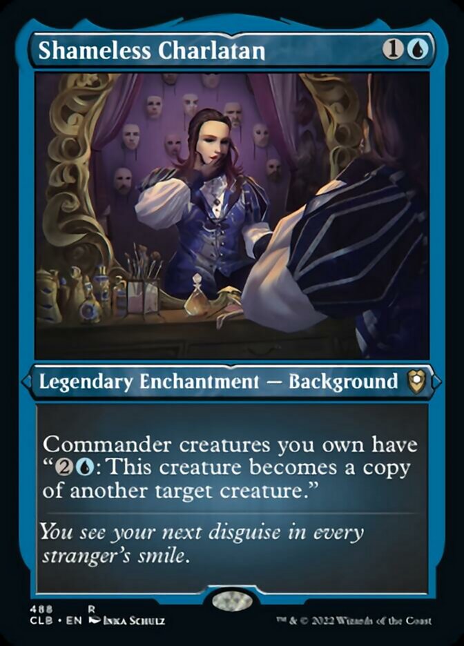 Image of Shameless Charlatan (Foil Etched) [Commander Legends: Battle for Baldur's Gate]